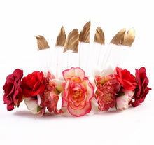Load image into Gallery viewer, Mom and Me Feather Flower Crown