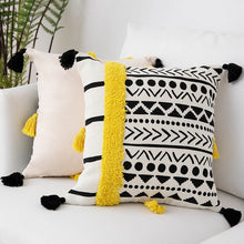 Load image into Gallery viewer, Fringe Pillow Cojines Decorativos Para Sofa Chair Cushion Living Room Nap Pillow Tufted Literary Photo Christmas Pillow Cover