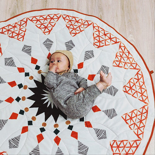 Geometry Baby Play Mat Morocco Carpet Rug Cushion Children Toys Baby Photography Accessories Mats Kids Newborn Room Decor 90cm