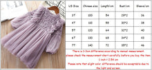 Load image into Gallery viewer, Girl Dresses Lantern Sleeve Princess Party Princess 2019 Spring Kids Lace Children Dress with Pearls Purple and White 3-7T