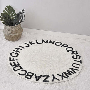 Handmade ABC Alphabet Kids Crawling Mat Super Soft Cotton Fabric Educational Non-Slip Nursery Rug Best Play Mat Carpet for Kids