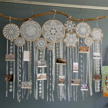 Load image into Gallery viewer, Handmade Macrame Pendant Wedding Decoration  Bohemian Handmade Tapestry Living Room Bedroom Wall Decoration Dream Catcher