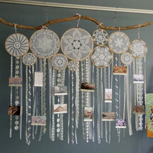 Load image into Gallery viewer, Handmade Macrame Pendant Wedding Decoration  Bohemian Handmade Tapestry Living Room Bedroom Wall Decoration Dream Catcher