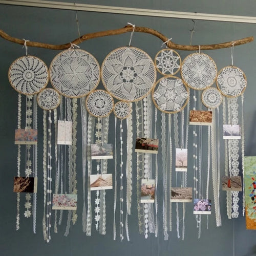 Handmade Macrame Pendant Wedding Decoration  Bohemian Handmade Tapestry Living Room Bedroom Wall Decoration Dream Catcher