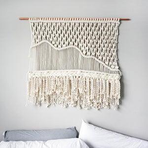 Handmade Wall  Tapestry Hanging Macrame Decorations Bohemia Handcraft Tassel Tapestry Background Wall Farmhouse Decor Boho