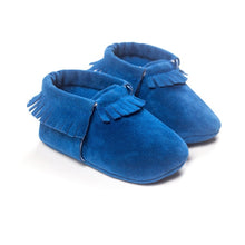 Load image into Gallery viewer, Hot PU Suede Leather Newborn Baby Boy Girl Baby Moccasins Soft Moccs Shoes Bebe Fringe Soft Soled Non-slip Footwear Crib Shoe