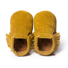 Load image into Gallery viewer, Hot PU Suede Leather Newborn Baby Boy Girl Baby Moccasins Soft Moccs Shoes Bebe Fringe Soft Soled Non-slip Footwear Crib Shoe