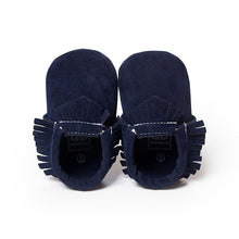 Load image into Gallery viewer, Hot PU Suede Leather Newborn Baby Boy Girl Baby Moccasins Soft Moccs Shoes Bebe Fringe Soft Soled Non-slip Footwear Crib Shoe