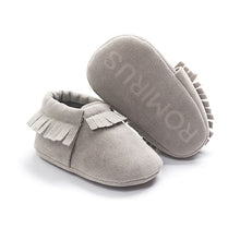 Load image into Gallery viewer, Hot PU Suede Leather Newborn Baby Boy Girl Baby Moccasins Soft Moccs Shoes Bebe Fringe Soft Soled Non-slip Footwear Crib Shoe