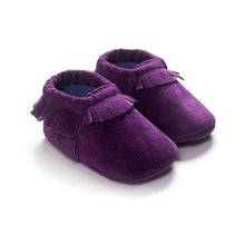 Load image into Gallery viewer, Hot PU Suede Leather Newborn Baby Boy Girl Baby Moccasins Soft Moccs Shoes Bebe Fringe Soft Soled Non-slip Footwear Crib Shoe