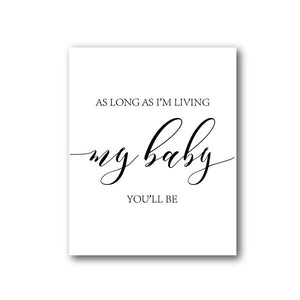 I'll Love You Forever Canvas Posters Nursery Wall Art Print Baby Shower Gift Painting Pictures for Baby Girl Boy Room Decoration