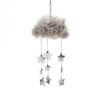 INS Nordic Mesh Yarn Cloud With Stars Pendants Kids Room Decorations Girls Room Ornaments Baby Tent Hanging Decor Photo Props
