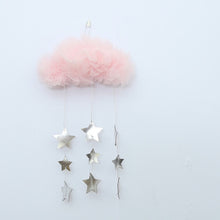 Load image into Gallery viewer, INS Nordic Mesh Yarn Cloud With Stars Pendants Kids Room Decorations Girls Room Ornaments Baby Tent Hanging Decor Photo Props