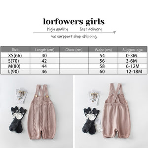 Infant Baby Knitted Romper Jumpsuit For Girls Boys Autumn Winter Infant Toddler Sleeveless Cotton Sweater Overalls Kids Clothes