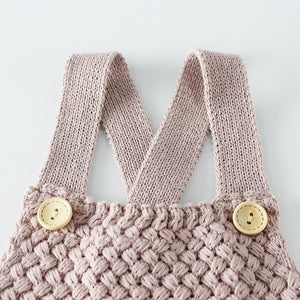 Infant Baby Knitted Romper Jumpsuit For Girls Boys Autumn Winter Infant Toddler Sleeveless Cotton Sweater Overalls Kids Clothes