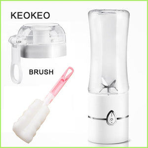 KEOKEO Portable Juice Blender 400ml Mini Multifunction USB Fruit Juice Mixer Fruit Mixing Machine Six-sheet baby food mixer Elec