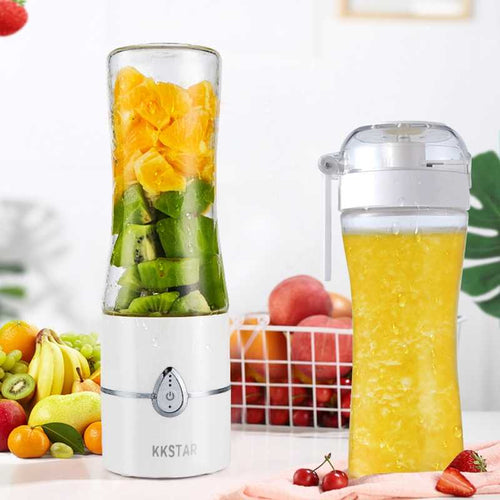 KEOKEO Portable Juice Blender 400ml Mini Multifunction USB Fruit Juice Mixer Fruit Mixing Machine Six-sheet baby food mixer Elec