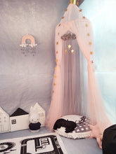 Load image into Gallery viewer, Kids Bed Canopy Reading Nook Tent Dome Crib Mosquito Net Curtains Hanging Decoration  Game House for Baby Girls Photos Pros