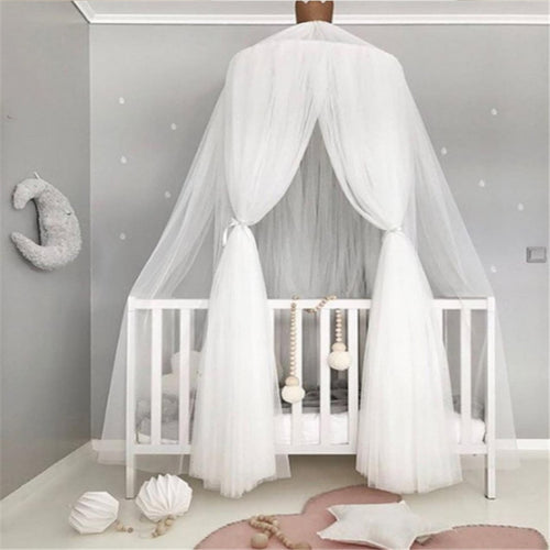 Kids Bed Canopy Reading Nook Tent Dome Crib Mosquito Net Curtains Hanging Decoration  Game House for Baby Girls Photos Pros
