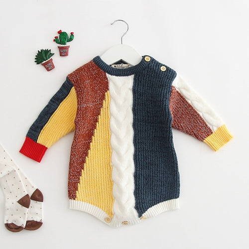 Knitted Baby Romper LongSleeve Cotton Newborn Baby Clothes Autumn Winter Infant Toddler Girls Boys Romper Baby Jumpsuit For Kids