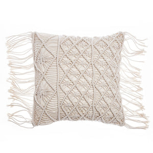 Knitted Pillow Cover Hand-woven Bohemian Cushion Cover Tassel Photo Props Literary Retro Sen Living Room Decorative Pillows Case