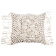 Load image into Gallery viewer, Knitted Pillow Cover Hand-woven Bohemian Cushion Cover Tassel Photo Props Literary Retro Sen Living Room Decorative Pillows Case