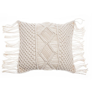 Knitted Pillow Cover Hand-woven Bohemian Cushion Cover Tassel Photo Props Literary Retro Sen Living Room Decorative Pillows Case