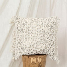 Load image into Gallery viewer, Knitted Pillow Cover Hand-woven Bohemian Cushion Cover Tassel Photo Props Literary Retro Sen Living Room Decorative Pillows Case