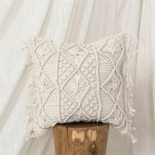Load image into Gallery viewer, Knitted Pillow Cover Hand-woven Bohemian Cushion Cover Tassel Photo Props Literary Retro Sen Living Room Decorative Pillows Case