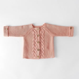 Knitted Wool Baby Boy Clothes Autumn Autumn Infant Children's Kids Toddler Outfit Sets Leaf Fashion Jacket  Romper For Newborns