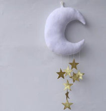 Load image into Gallery viewer, Lovely Baby Mobile Cotton Moon And Star Tent Wall Hanging Decor Toys Nordic Style Nursery Decor Photo Props Kids Bedroom Decor