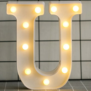 Luminous LED Letter Night Light English Alphabet Number Lamp Wedding Party Decoration Christmas Home Decoration Accessories