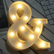 Load image into Gallery viewer, Luminous LED Letter Night Light English Alphabet Number Lamp Wedding Party Decoration Christmas Home Decoration Accessories