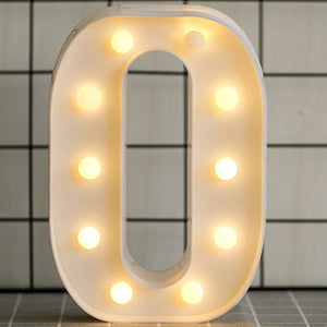 Luminous LED Letter Night Light English Alphabet Number Lamp Wedding Party Decoration Christmas Home Decoration Accessories