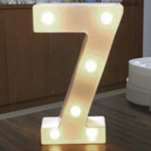 Load image into Gallery viewer, Luminous LED Letter Night Light English Alphabet Number Lamp Wedding Party Decoration Christmas Home Decoration Accessories