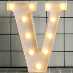 Luminous LED Letter Night Light English Alphabet Number Lamp Wedding Party Decoration Christmas Home Decoration Accessories