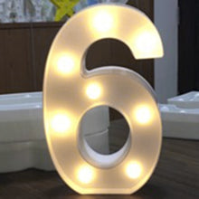 Load image into Gallery viewer, Luminous LED Letter Night Light English Alphabet Number Lamp Wedding Party Decoration Christmas Home Decoration Accessories