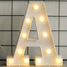 Load image into Gallery viewer, Luminous LED Letter Night Light English Alphabet Number Lamp Wedding Party Decoration Christmas Home Decoration Accessories