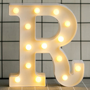 Luminous LED Letter Night Light English Alphabet Number Lamp Wedding Party Decoration Christmas Home Decoration Accessories