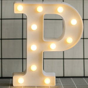 Luminous LED Letter Night Light English Alphabet Number Lamp Wedding Party Decoration Christmas Home Decoration Accessories