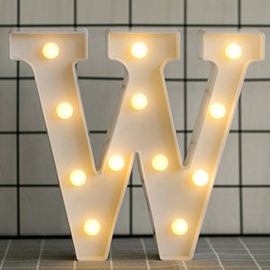 Luminous LED Letter Night Light English Alphabet Number Lamp Wedding Party Decoration Christmas Home Decoration Accessories