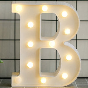 Luminous LED Letter Night Light English Alphabet Number Lamp Wedding Party Decoration Christmas Home Decoration Accessories
