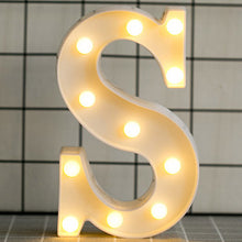 Load image into Gallery viewer, Luminous LED Letter Night Light English Alphabet Number Lamp Wedding Party Decoration Christmas Home Decoration Accessories