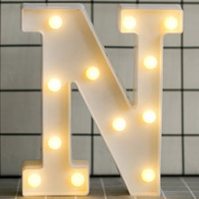 Load image into Gallery viewer, Luminous LED Letter Night Light English Alphabet Number Lamp Wedding Party Decoration Christmas Home Decoration Accessories