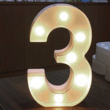 Load image into Gallery viewer, Luminous LED Letter Night Light English Alphabet Number Lamp Wedding Party Decoration Christmas Home Decoration Accessories