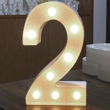 Load image into Gallery viewer, Luminous LED Letter Night Light English Alphabet Number Lamp Wedding Party Decoration Christmas Home Decoration Accessories