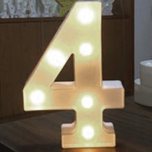 Load image into Gallery viewer, Luminous LED Letter Night Light English Alphabet Number Lamp Wedding Party Decoration Christmas Home Decoration Accessories