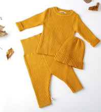 Load image into Gallery viewer, MILANCEL Baby Clothing Set Knit Baby Girls Clothes Toddler Boys Clothes Hat Sweater and Pants Baby Set Kids Boutique Clothes