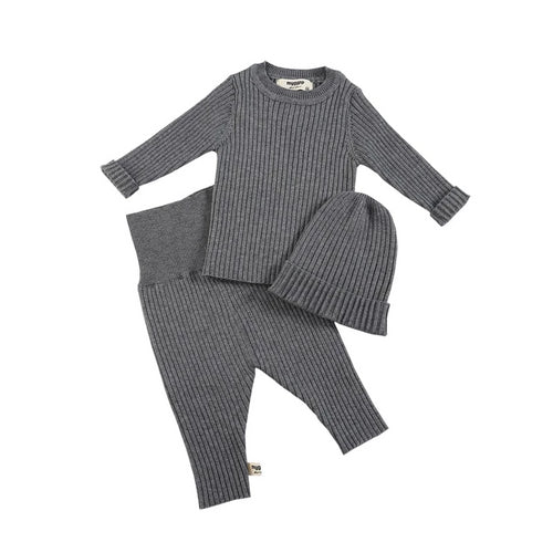 MILANCEL Baby Clothing Set Knit Baby Girls Clothes Toddler Boys Clothes Hat Sweater and Pants Baby Set Kids Boutique Clothes