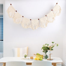Load image into Gallery viewer, Macrame Fringed Woven Tapestry Wall Hanging Home Wall Decoration Boho Decor Living Room Bedroom Headboard Wall Hanging
